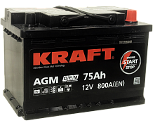 Аккумулятор Kraft AGM (75 Ah) L3